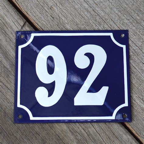 french blue metal house numbers|french enamel house numbers.